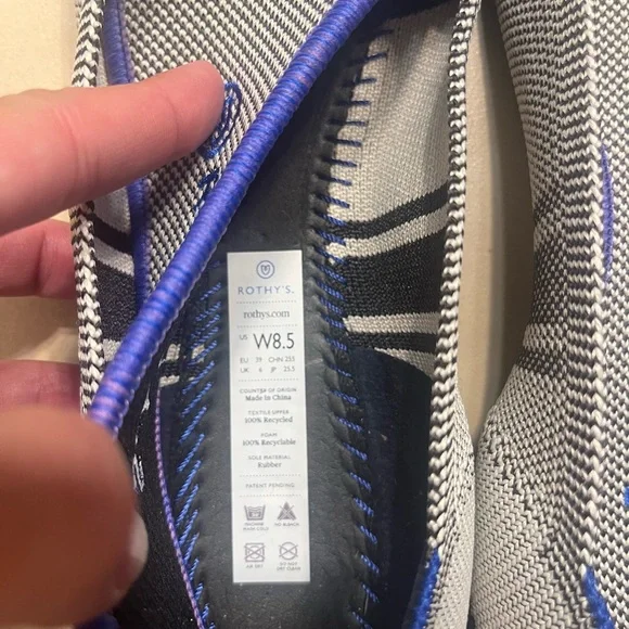 Rothy's The Point Inverse Stripe Flats - Picture 2 of 7